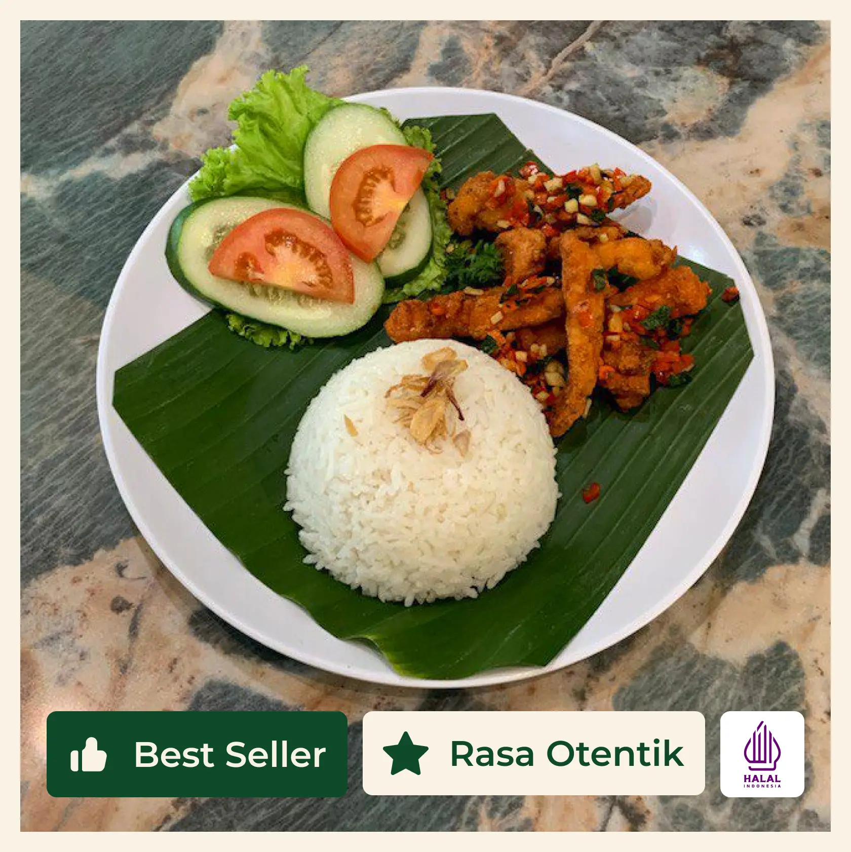 Menu Nasi Ayam Cabe Garam