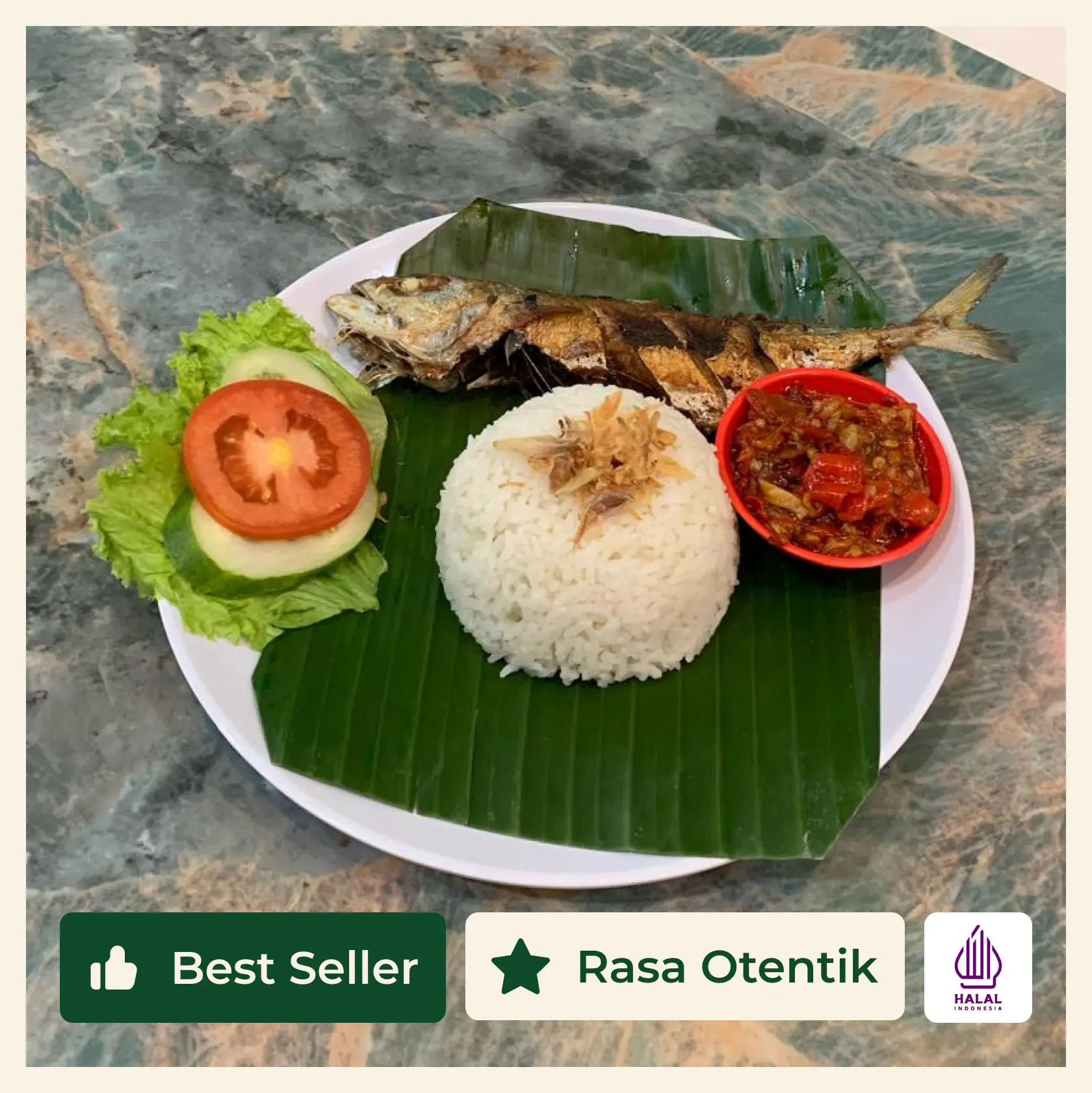 Menu Nasi Ikan Saus Padang